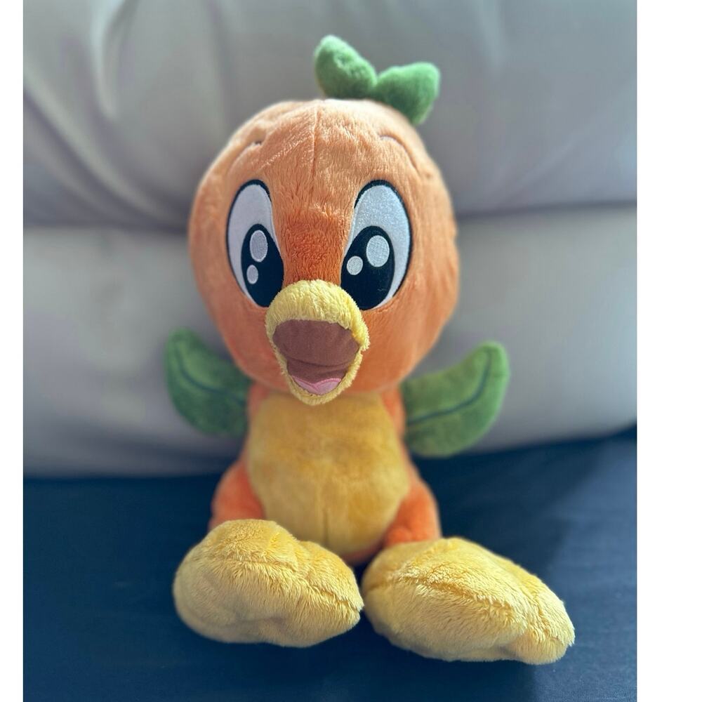 Disney Parks 10" Orange Bird Big Feet Plush Florida Limited Flower & Garden